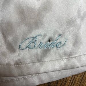 White Satin Bride Shorts